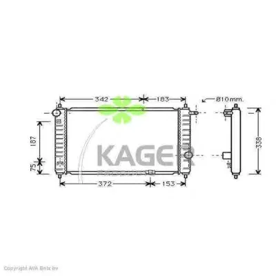 31-0301 KAGER Радиатор охлаждения двигателя