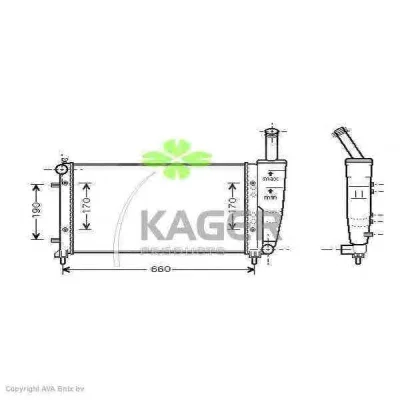 31-0451 KAGER Радиатор охлаждения двигателя