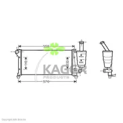 31-0452 KAGER Радиатор охлаждения двигателя