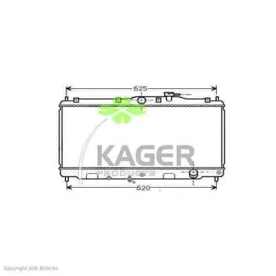 31-0464 KAGER Радиатор охлаждения двигателя
