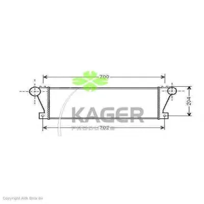 31-0546 KAGER Интеркулер (радиатор интеркулера)