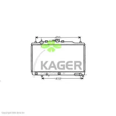 31-0712 KAGER Радиатор охлаждения двигателя