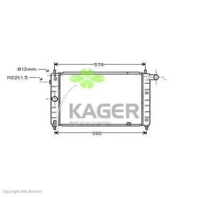 31-0757 KAGER Радиатор охлаждения двигателя