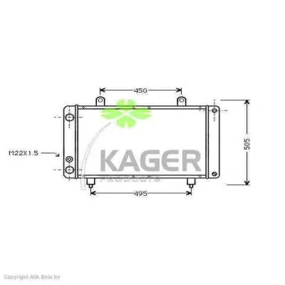 31-0841 KAGER Радиатор охлаждения двигателя