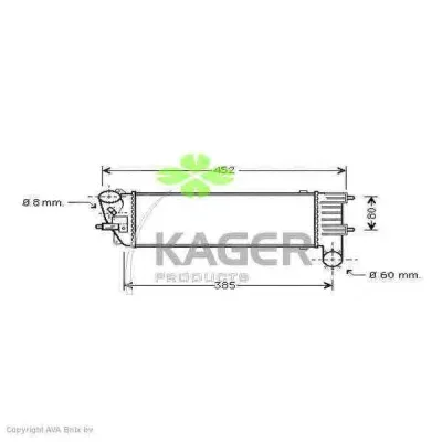 31-0898 KAGER Интеркулер (радиатор интеркулера)