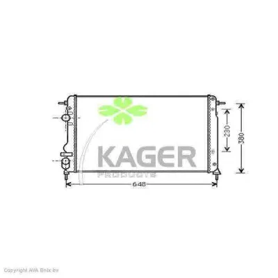 31-0983 KAGER Радиатор охлаждения двигателя