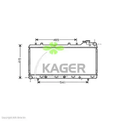 31-1023 KAGER Радиатор охлаждения двигателя