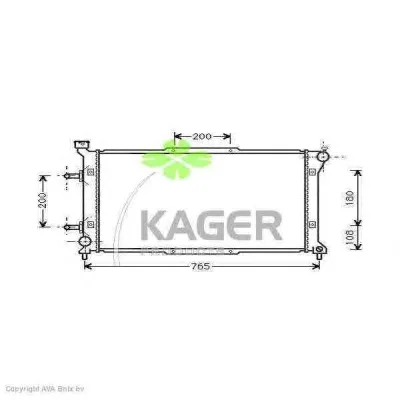 31-1029 KAGER Радиатор охлаждения двигателя