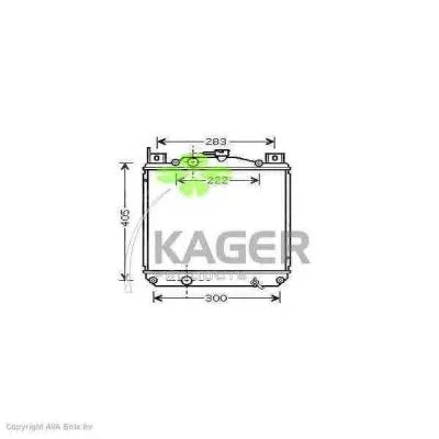 31-1063 KAGER Радиатор охлаждения двигателя