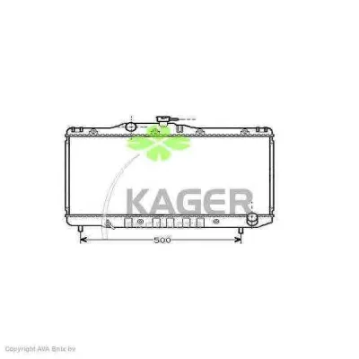 31-1076 KAGER Радиатор охлаждения двигателя