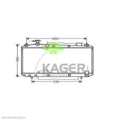 31-1133 KAGER Радиатор охлаждения двигателя