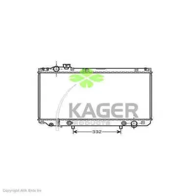 31-1137 KAGER Радиатор охлаждения двигателя