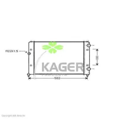 31-1202 KAGER Радиатор охлаждения двигателя