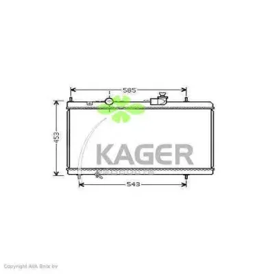 31-1528 KAGER Радиатор охлаждения двигателя