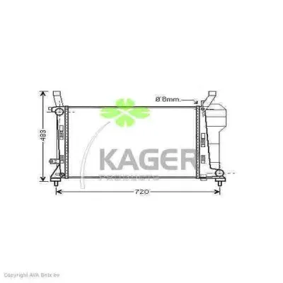 31-1675 KAGER Радиатор охлаждения двигателя