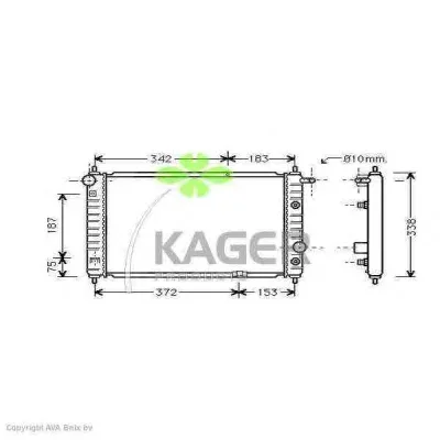 31-2669 KAGER Радиатор охлаждения двигателя