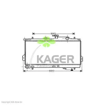 31-2670 KAGER Радиатор охлаждения двигателя