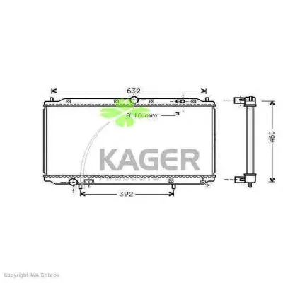 31-3101 KAGER Радиатор охлаждения двигателя