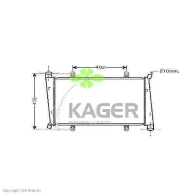 31-3102 KAGER Радиатор охлаждения двигателя