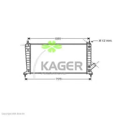 31-3109 KAGER Радиатор охлаждения двигателя