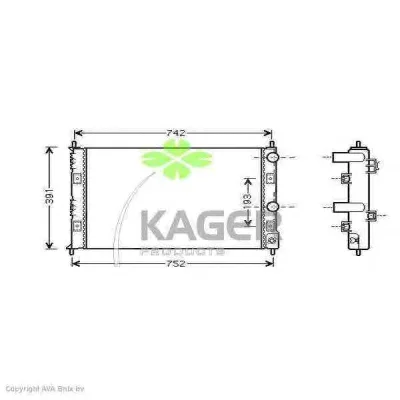 31-3149 KAGER Радиатор охлаждения двигателя
