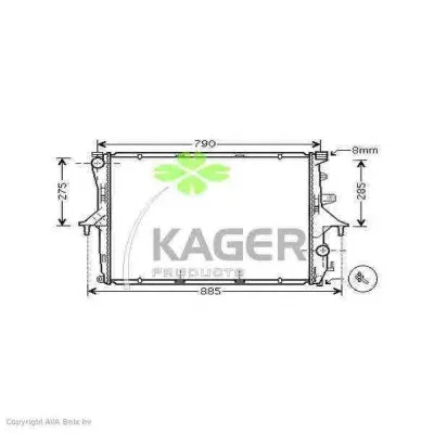 31-3378 KAGER Радиатор охлаждения двигателя