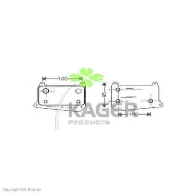 31-3835 KAGER масляный радиатор двигателя