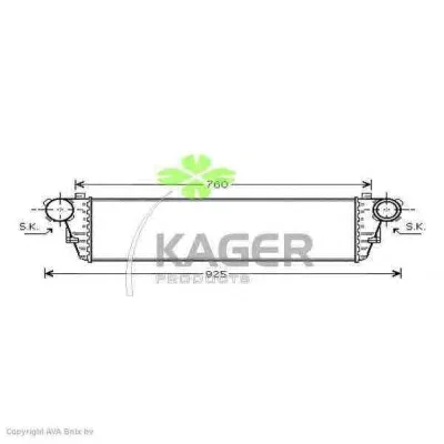 31-3844 KAGER Интеркулер (радиатор интеркулера)