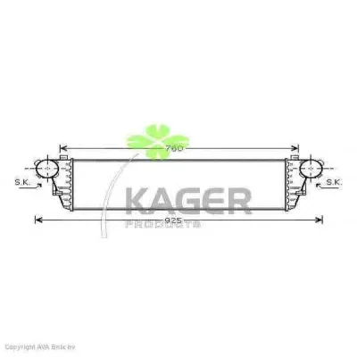 31-3845 KAGER Интеркулер (радиатор интеркулера)