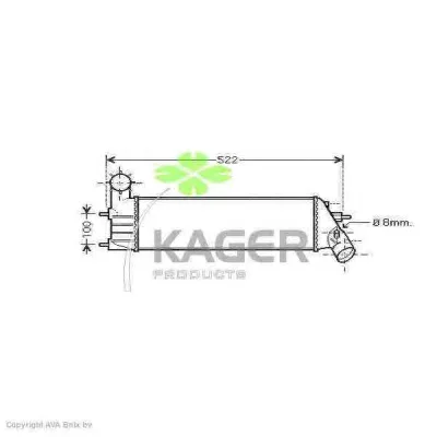 31-3880 KAGER Интеркулер (радиатор интеркулера)
