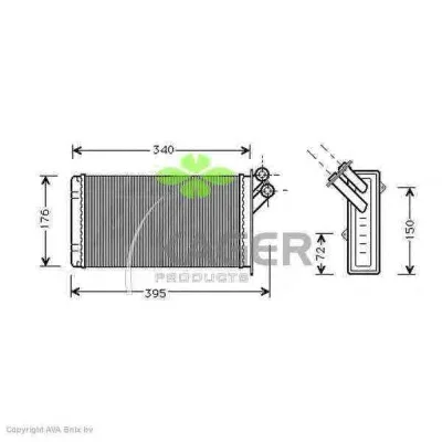 32-0022 KAGER Радиатор отопителя салона