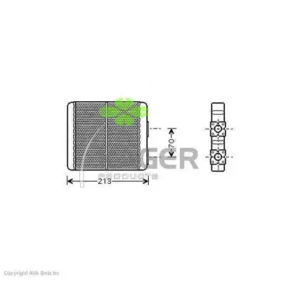 32-0026 KAGER Радиатор отопителя салона
