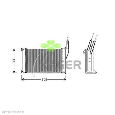 32-0030 KAGER Радиатор отопителя салона