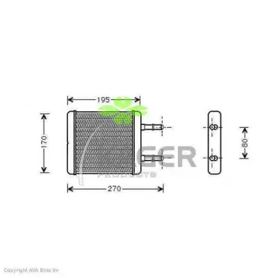 32-0059 KAGER Радиатор отопителя салона