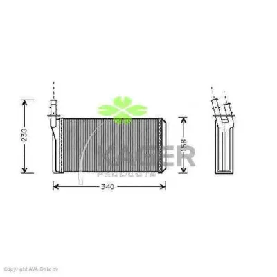 32-0065 KAGER Радиатор отопителя салона