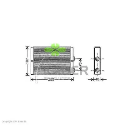 32-0160 KAGER Радиатор отопителя салона