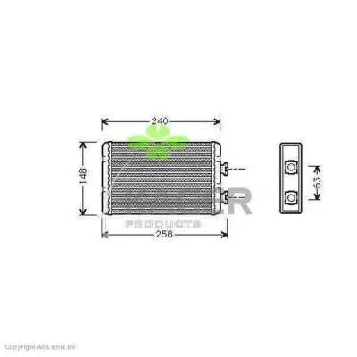 32-0172 KAGER Радиатор отопителя салона