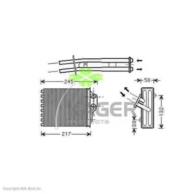 32-0329 KAGER Радиатор отопителя салона