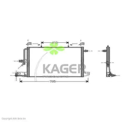 94-5003 KAGER Радиатор кондиционера