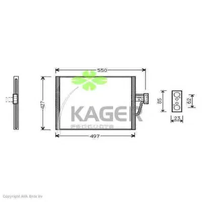 94-5049 KAGER Радиатор кондиционера