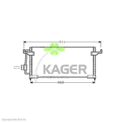 94-5061 KAGER Радиатор кондиционера