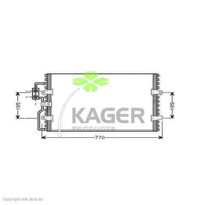 94-5062 KAGER Радиатор кондиционера