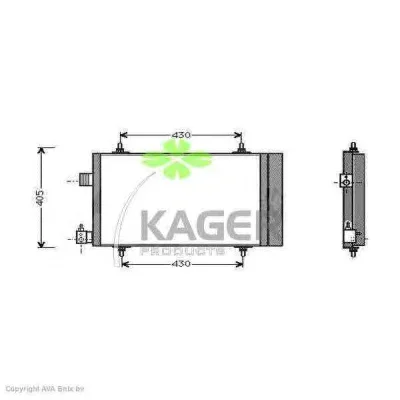 94-5069 KAGER Радиатор кондиционера