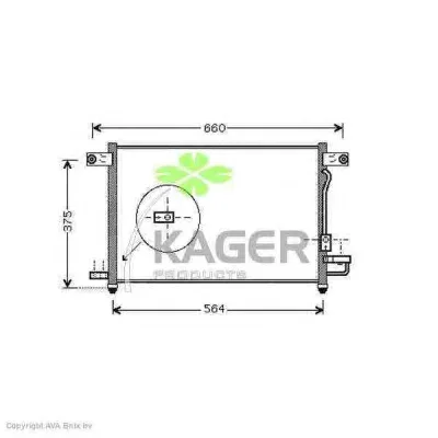 94-5104 KAGER Радиатор кондиционера