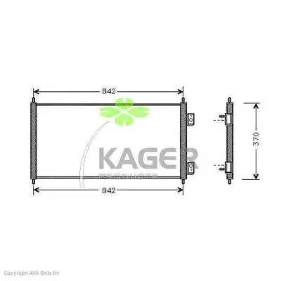 94-5115 KAGER Радиатор кондиционера