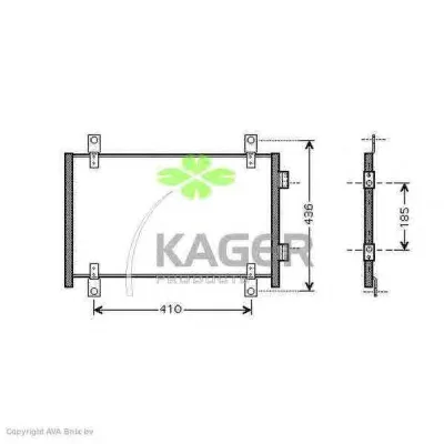 94-5160 KAGER Радиатор кондиционера