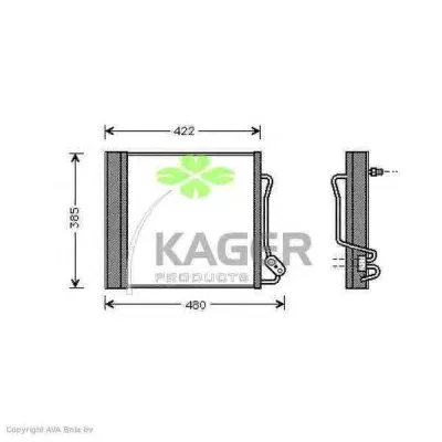 94-5190 KAGER Радиатор кондиционера