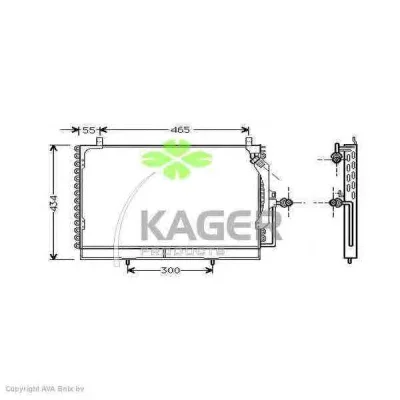 94-5192 KAGER Радиатор кондиционера