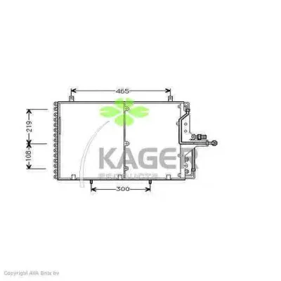 94-5193 KAGER Радиатор кондиционера