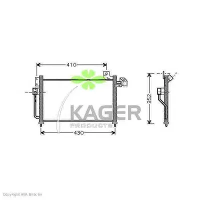 94-5246 KAGER Радиатор кондиционера
